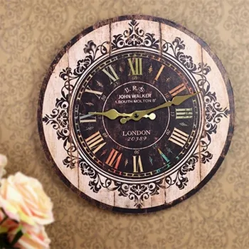 Roman numerals pattern decorative wall clock hanging Zhongying Lun wind Mural American home accessories
Roman numerals pattern decorative wall clock hanging Zhongying Lun wind Mural American home accessories