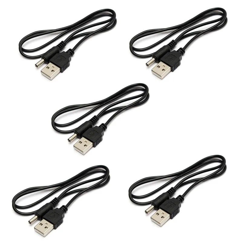 Wholsale Lot 5pcs USB 2.0 Male to DC Power Jack Plug Size 3.5mm x 1.35mm Cord Charging Charger Cable for Digital Massager
Wholsale Lot 5pcs USB 2.0 Male to DC Power Jack Plug Size 3.5mm x 1.35mm Cord Charging Charger Cable for Digital Massager