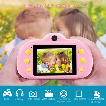 Andoer Kids Children 12mp 1080p Hd Camera Mini Digital Camera 2.4 Inch Lcd Screen Dual Lenses With Photo Video Mp3 Game Modes
Andoer Kids Children 12mp 1080p Hd Camera Mini Digital Camera 2.4 Inch Lcd Screen Dual Lenses With Photo Video Mp3 Game Modes