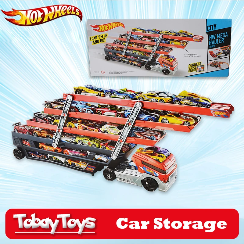 Image Hot Wheels Heavy Truck Toy Car Storage Box 6 Layer Scalable Parking Floor Truck Toys Children s Day Gift Truck CKC09