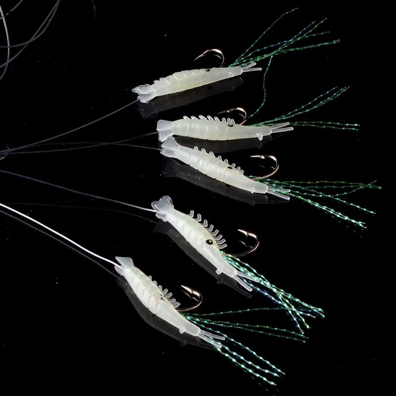 High Quality 5pcs/bag Soft Fishing Lure Rigs Luminous Shrimp Bait Artificial Swim Bait Fishing Tackle
High Quality 5pcs/bag Soft Fishing Lure Rigs Luminous Shrimp Bait Artificial Swim Bait Fishing Tackle