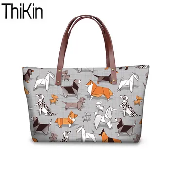 THIKIN Shoulder Bags for Women Origami Dog Printing Handbags Ladies Travel Organizer Hand Tote Bag Females Large Top-Handle Bags
THIKIN Shoulder Bags for Women Origami Dog Printing Handbags Ladies Travel Organizer Hand Tote Bag Females Large Top-Handle Bags