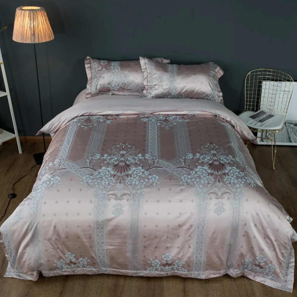 Quality Silk Bedding Sets Bed Covers sheets Full Queen King Size Yarn Dyed 1000TC Woven Adult's Bedroom European Royal Pattern
Quality Silk Bedding Sets Bed Covers sheets Full Queen King Size Yarn Dyed 1000TC Woven Adult's Bedroom European Royal Pattern