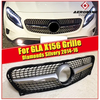 Diamonds Style grille grill X156 GLA45 look ABS Silver For GLA Class GLA180 GLA200 CLA250 Front Bumper grills without Sign 14-16
Diamonds Style grille grill X156 GLA45 look ABS Silver For GLA Class GLA180 GLA200 CLA250 Front Bumper grills without Sign 14-16