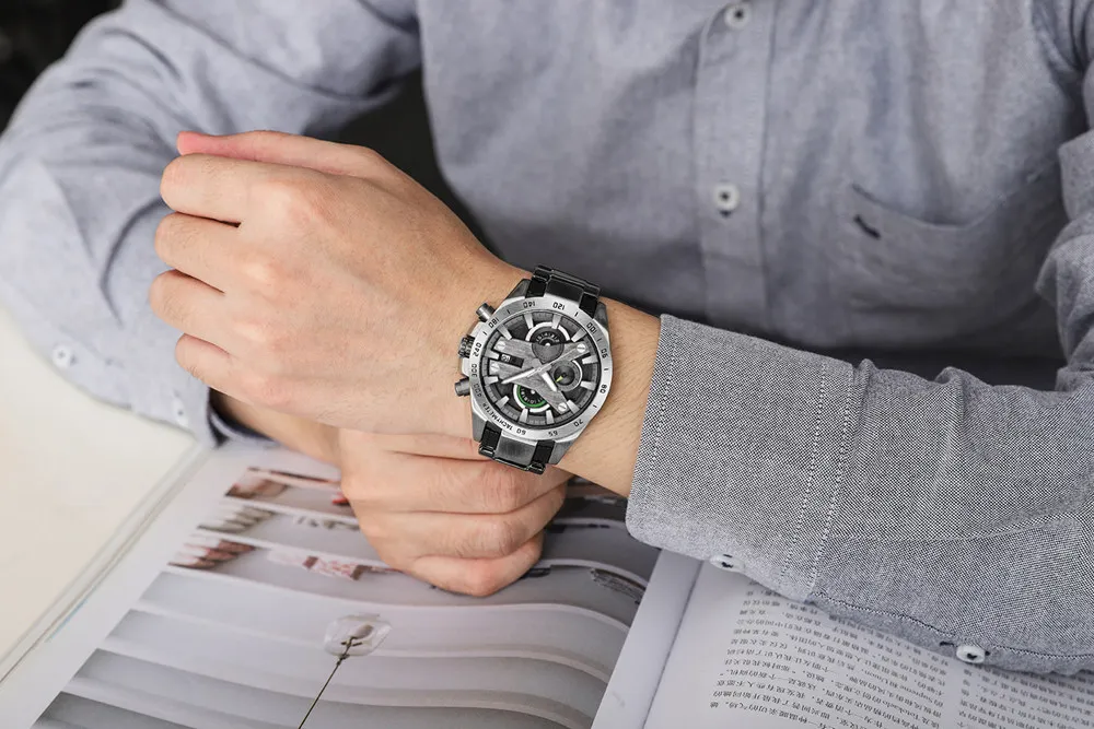 Temeite Military Watch Men Stainless Steel Mens Watches Top Brand Luxury Waterproof Quartz Wristwatch Male Chronograph Relogio Temeite Military Watch Men Stainless Steel Mens Watches Top Brand Luxury Waterproof Quartz Wristwatch Male Chronograph Relogio
