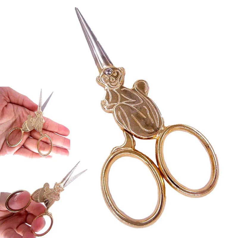 Monkey cross stitch Retro Vintage Antique Fine Sewing Tailor scissor handicraft DIY Needle Fabric cut trim shear embroidery
Monkey cross stitch Retro Vintage Antique Fine Sewing Tailor scissor handicraft DIY Needle Fabric cut trim shear embroidery