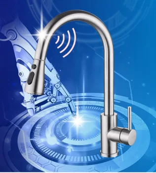 Sensor Kitchen Faucet Sensitive Smart Touch Single Handle Mixer Tap Touch Sensor Smart Kitchen Tap