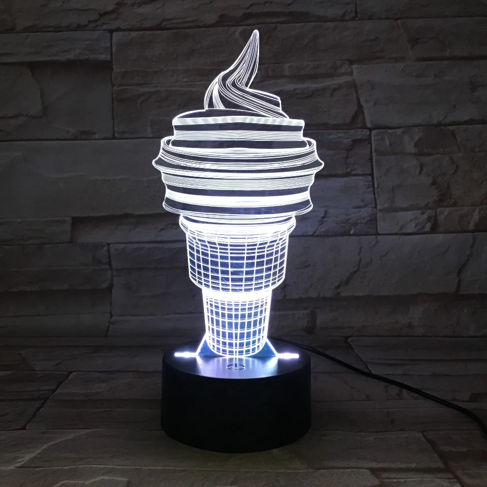 Ice Cream Cone Torch 3D Table Lamp LED Colorful Nightlight Kids Birthday Gift USB Sleep Lighting 7 Colors Lights Drop Shipping
Ice Cream Cone Torch 3D Table Lamp LED Colorful Nightlight Kids Birthday Gift USB Sleep Lighting 7 Colors Lights Drop Shipping