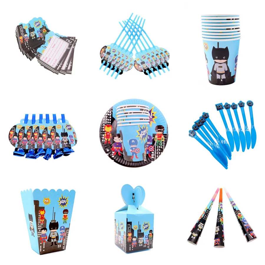 New arrival Disposable tableware set paper plates carton batman birthday party decorations baby shower kids Party Supplies
New arrival Disposable tableware set paper plates carton batman birthday party decorations baby shower kids Party Supplies