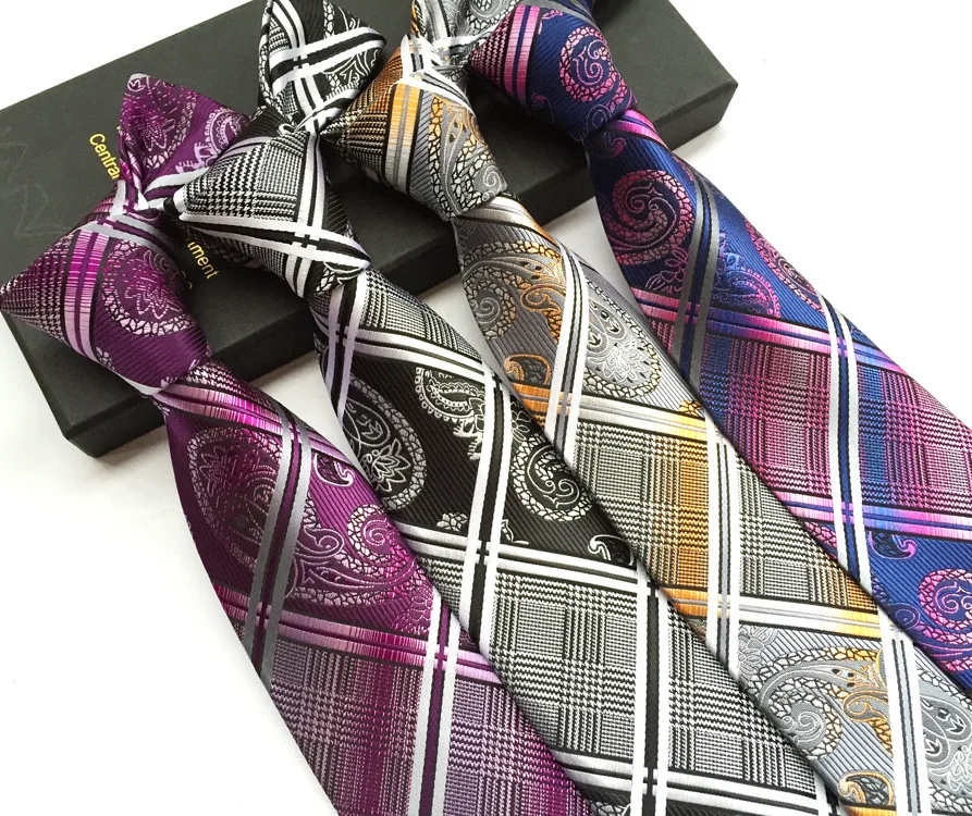 1200 Needles High Quality 100% Silk Men Ties Plaid Striped Neck Ties for Men Classic Wear Business Wedding Party Gravatas
1200 Needles High Quality 100% Silk Men Ties Plaid Striped Neck Ties for Men Classic Wear Business Wedding Party Gravatas