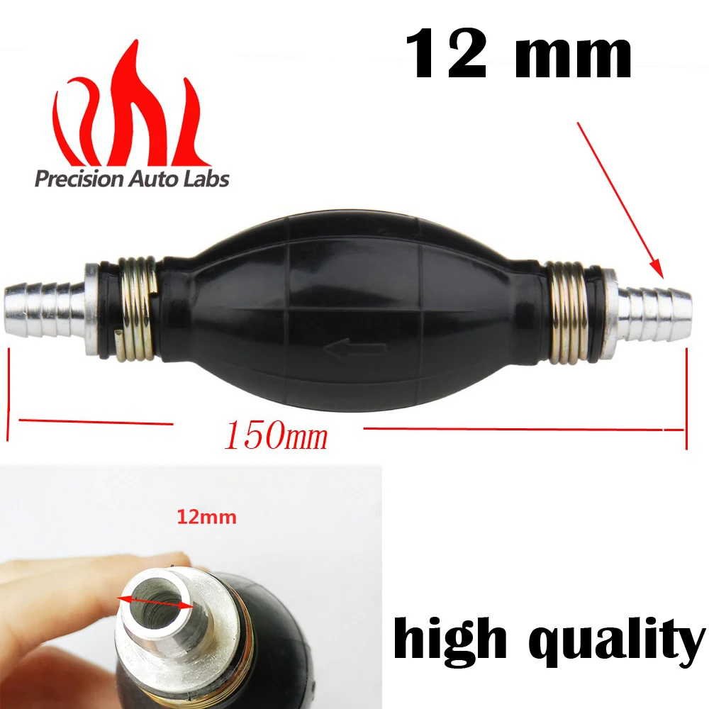 PRECISION AUTO LABS 12mm Fuel Pump Petrol Fuel Line Syphon Hand Primer Bulb All Fuels Boats Supply
PRECISION AUTO LABS 12mm Fuel Pump Petrol Fuel Line Syphon Hand Primer Bulb All Fuels Boats Supply
