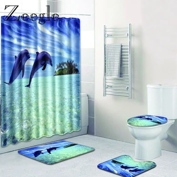 Zeegle Dolphin Pattern Toilet Seat Cover Set Absorbent Non-Slip Bathroom Rug Bath Mat Set Mat Flannel Floor Mats
Zeegle Dolphin Pattern Toilet Seat Cover Set Absorbent Non-Slip Bathroom Rug Bath Mat Set Mat Flannel Floor Mats