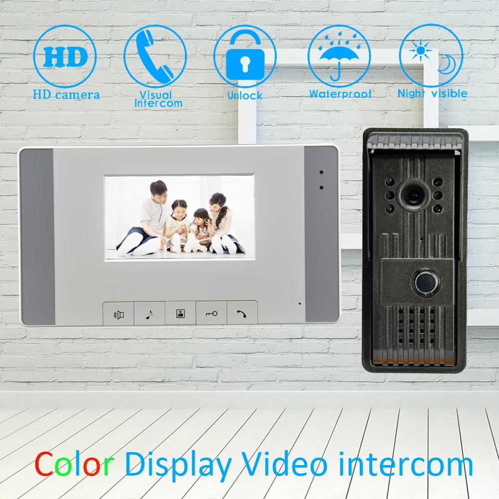 (1 Set) 4 inch LCD Monitor Aluminium Alloy Surface mounted Video Door Phone Waterproof Outdoor unit HD Camera Night vision
(1 Set) 4 inch LCD Monitor Aluminium Alloy Surface mounted Video Door Phone Waterproof Outdoor unit HD Camera Night vision