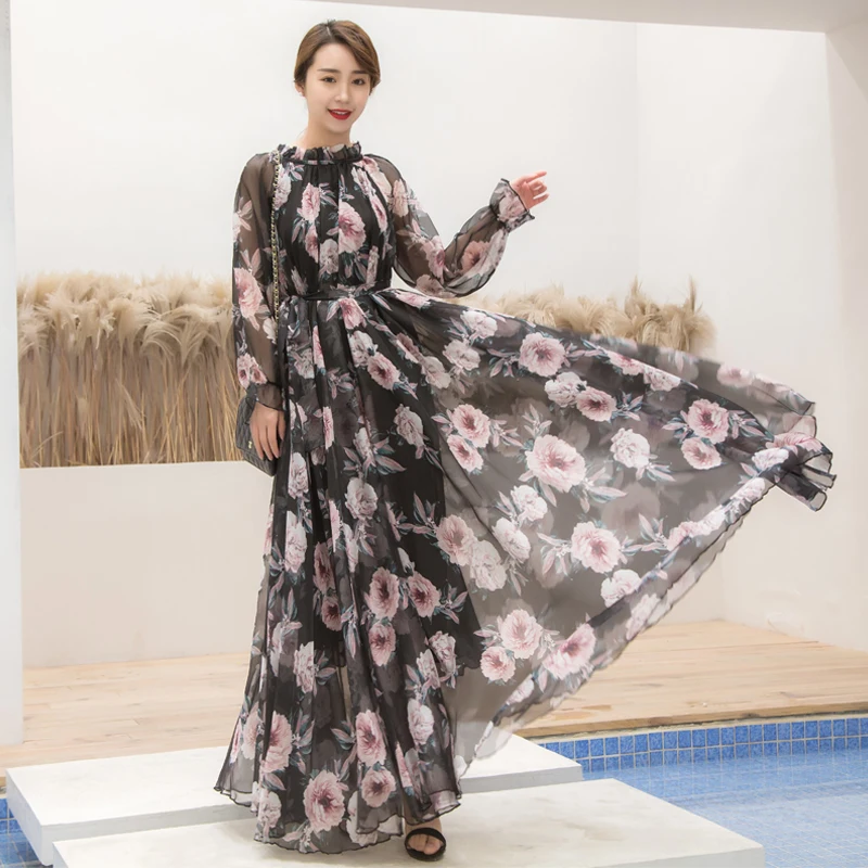 Runway 2019 Evening Party Dresses Gorgeous Long Sleeves Floral Chiffon printed Boho Bohemian Long Dress Sundress plus size dress
Runway 2019 Evening Party Dresses Gorgeous Long Sleeves Floral Chiffon printed Boho Bohemian Long Dress Sundress plus size dress