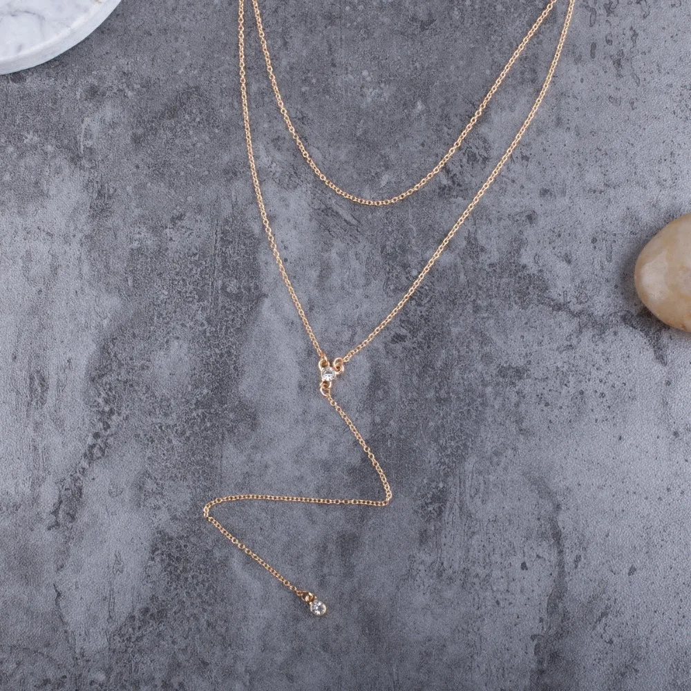 Coco&Willow 2 layered long pendant Link chain necklace trendy chocker necklace for women diamante women's fashion accessories
Coco&Willow 2 layered long pendant Link chain necklace trendy chocker necklace for women diamante women's fashion accessories
