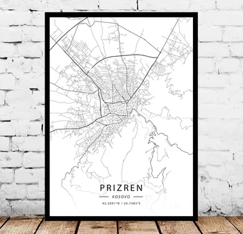 Prizren Kosovo Map Poster
Prizren Kosovo Map Poster