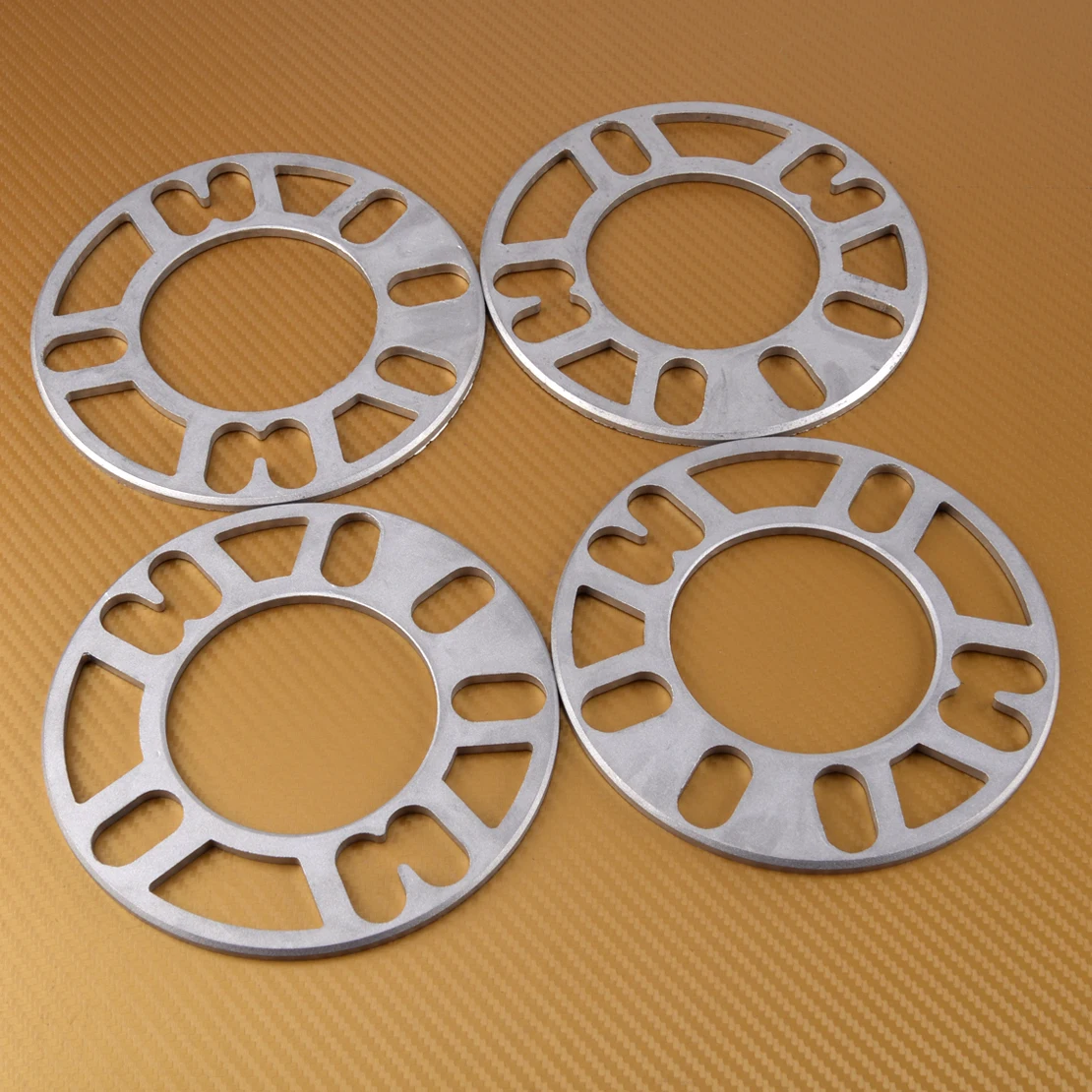 

CITALL 4PCS 5mm Aluminum Alloy Car Wheel Tire Spacers Adaptor Shims Plate Fit For 4/5 Stud Wheel Fixings Range 98-121mm