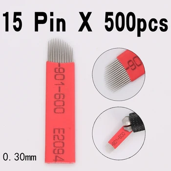 Red 15-pin U Shape 0.30mm Tattoo Eyebrow Needle Tattoo Needles Permanent Makeup Eyebrow Embroidery Blade For 3D Microblading
Red 15-pin U Shape 0.30mm Tattoo Eyebrow Needle Tattoo Needles Permanent Makeup Eyebrow Embroidery Blade For 3D Microblading