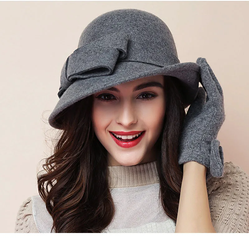 pink felt floppy hat