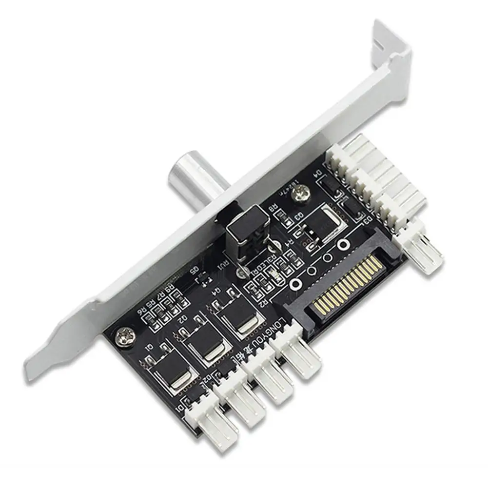 PC 8 Channels fan hub PCI 8 Way Desktop Computer Cooling Fan Speed Controller SATA/4 Pin Power Socket
PC 8 Channels fan hub PCI 8 Way Desktop Computer Cooling Fan Speed Controller SATA/4 Pin Power Socket