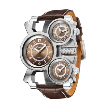 Mens Watches Top Brand Luxury Men's Military Watch 3 Time Zone Mens Clock Leather Band Quartz Watch Man relogio masculino
Mens Watches Top Brand Luxury Men's Military Watch 3 Time Zone Mens Clock Leather Band Quartz Watch Man relogio masculino