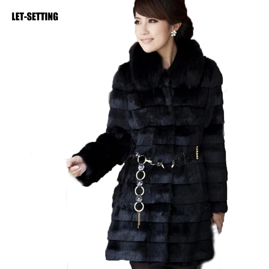 Faux Fur new winter collar wide imitation fox fur plush grass leather jacket Large size women long coat LET-SETTING
Faux Fur new winter collar wide imitation fox fur plush grass leather jacket Large size women long coat LET-SETTING