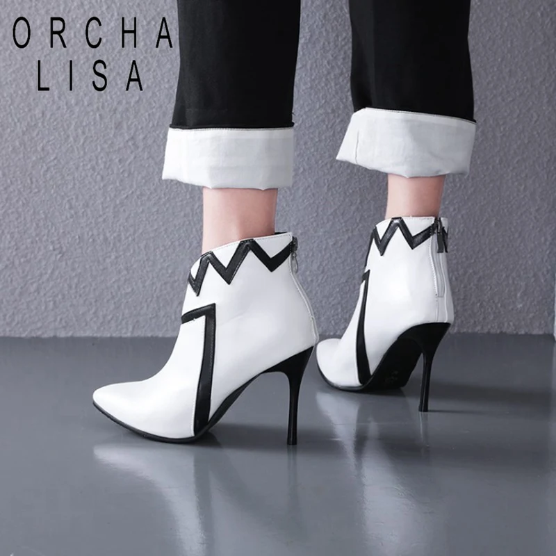 ORCHA LISA Lady Slim High heels Booties Female ankle zipper Boots Party office work Shoes Fashion footwear big size botas mujer
ORCHA LISA Lady Slim High heels Booties Female ankle zipper Boots Party office work Shoes Fashion footwear big size botas mujer