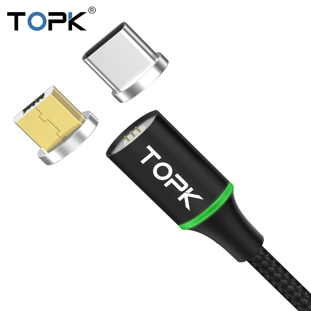 TOPK F-Mini3 LED Magnetic Cable USB Type C & Micro USB Cable For Samsung Huawei Xiaomi LG OnePlus Type-C USB C Charger Cable
TOPK F-Mini3 LED Magnetic Cable USB Type C & Micro USB Cable For Samsung Huawei Xiaomi LG OnePlus Type-C USB C Charger Cable