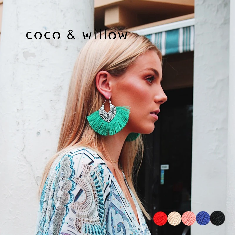 Coco&willow Ethical Antique Silver Tassel Earrings Big Fringe Boho Earrings For Women Handmade Ethnic Earrings Fashion Jewelry
Coco&willow Ethical Antique Silver Tassel Earrings Big Fringe Boho Earrings For Women Handmade Ethnic Earrings Fashion Jewelry