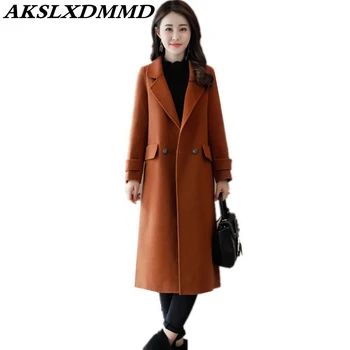 2019 New Autumn Winter Women Woolen Coat Warm Thin Thick Loose Large Size Long Coats Fashion Solid Long Sleeve Wool Jacket CW190
2019 New Autumn Winter Women Woolen Coat Warm Thin Thick Loose Large Size Long Coats Fashion Solid Long Sleeve Wool Jacket CW190