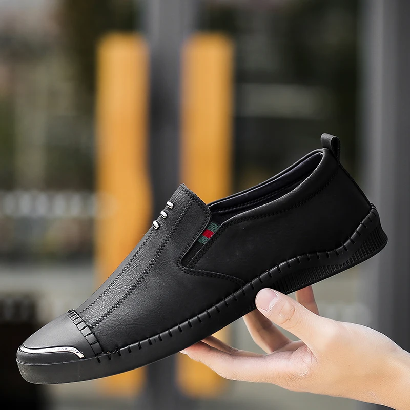 Summer Men Loafers Leather Shoes Slip On Breathable Casual Men's Dress Shoes Soft Non-slip Man's Flat Fashion Driving Shoes C4
Summer Men Loafers Leather Shoes Slip On Breathable Casual Men's Dress Shoes Soft Non-slip Man's Flat Fashion Driving Shoes C4