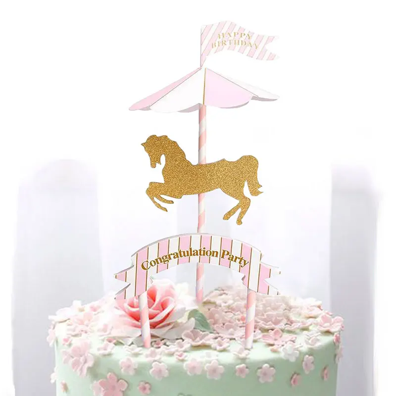1pc Carousel Baby Boy Girl Birthday Party Decoration Kids Horse Cake Flag Baby Shower Supplies Paper Party Favors
1pc Carousel Baby Boy Girl Birthday Party Decoration Kids Horse Cake Flag Baby Shower Supplies Paper Party Favors