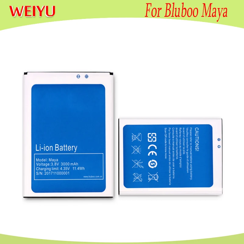 WEIYU Battery For Bluboo Maya 3.8V 3000mAh battery For Bluboo Maya phone Replacement Batteries Bateria
WEIYU Battery For Bluboo Maya 3.8V 3000mAh battery For Bluboo Maya phone Replacement Batteries Bateria