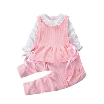 2019 Princess Style 3-piece Sets Baby Girls Clothes Pink Sets Spring Modis Korean Puff Sleeved Tops Dress Long Pant Kids Clothes
2019 Princess Style 3-piece Sets Baby Girls Clothes Pink Sets Spring Modis Korean Puff Sleeved Tops Dress Long Pant Kids Clothes