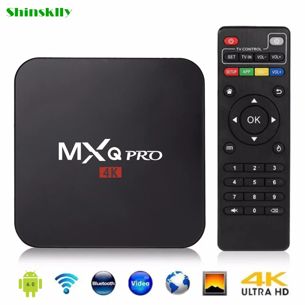 

Smart Android 6.0 TV Box Max 1GB RAM+8GB ROM MXQ-PRO Smart Set-top TV box Amlogic S905X Quad core 64Bit WiFi 4K HD Media Player