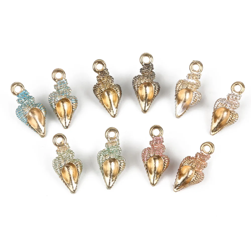10pcs 20mm Gold Color Conch Enamel Charms Pendant For Necklace Bracelet Jewelry Making DIY Earring Findings
10pcs 20mm Gold Color Conch Enamel Charms Pendant For Necklace Bracelet Jewelry Making DIY Earring Findings