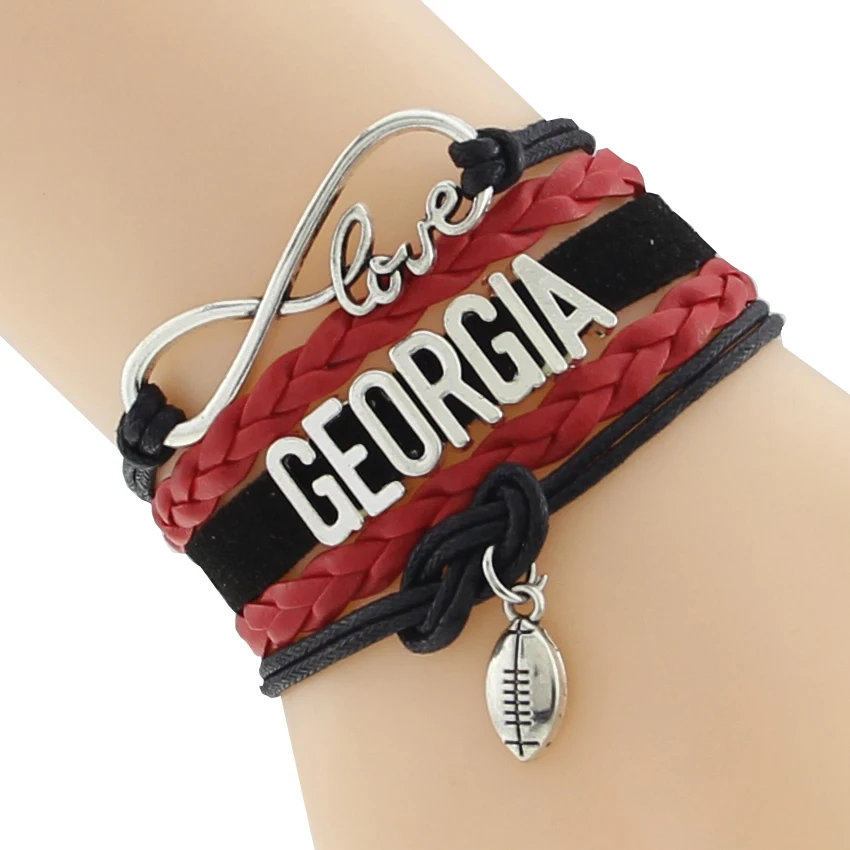 Hostselling Infinity Love GEORGIA Football Team Bracelet Black Red Customized Wristband Friendship Bracelets F-CTSLB0240
Hostselling Infinity Love GEORGIA Football Team Bracelet Black Red Customized Wristband Friendship Bracelets F-CTSLB0240