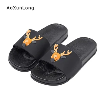 New Summer Men's Slippers Cute Cartoon Lover's Deer Sandals Home Indoor Wearable Flip-flops Men Fashion Anti-slip Slippers
New Summer Men's Slippers Cute Cartoon Lover's Deer Sandals Home Indoor Wearable Flip-flops Men Fashion Anti-slip Slippers