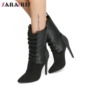 SARAIRIS Plus Size 36-47 New Pointed Toe shoelace Thin High Heel Shoes Woman Casual Party Sexy Spring Mid Calf Boots Black
SARAIRIS Plus Size 36-47 New Pointed Toe shoelace Thin High Heel Shoes Woman Casual Party Sexy Spring Mid Calf Boots Black