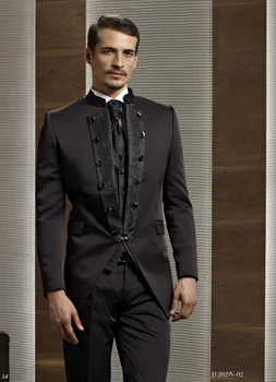 2017 Special Embroidered Stand Collar Men Suits Groomsman Suits For Wedding Men's Formal Prom Tuxedos (Jacket+Pants+Vest+Tie)
2017 Special Embroidered Stand Collar Men Suits Groomsman Suits For Wedding Men's Formal Prom Tuxedos (Jacket+Pants+Vest+Tie)