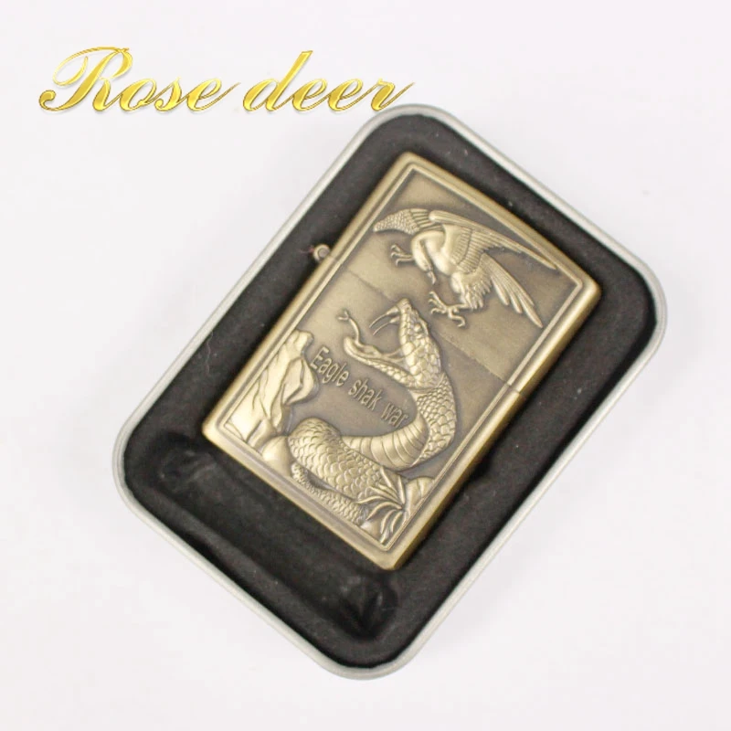 ROSE DEET eagle Thickening high-grade pure copper kerosene lighter, gift lighters, cigarette lighter, metal lighters for box
ROSE DEET eagle Thickening high-grade pure copper kerosene lighter, gift lighters, cigarette lighter, metal lighters for box