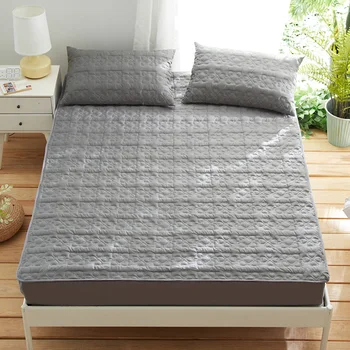 Solid Color Mattress Cover 100% cotton Mattress Protector Fitted Sheet Style Cover for Mattress Thick Bed Cover Free shipping
Solid Color Mattress Cover 100% cotton Mattress Protector Fitted Sheet Style Cover for Mattress Thick Bed Cover Free shipping