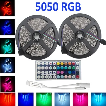 LED Strip DC 12V SMD 5M 10M 5050 RGB LED Strip Light Flexible Diode Tape Ribbon Light Stripes with remote Controller
LED Strip DC 12V SMD 5M 10M 5050 RGB LED Strip Light Flexible Diode Tape Ribbon Light Stripes with remote Controller