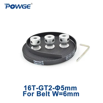 POWGE 3pcs 16 teeth GT2 Timinmg Pulley Bore 5mm + 3Meters GT2 Open Belt width 6mm 2GT belt pulley used in linear drive(16Teeth)
POWGE 3pcs 16 teeth GT2 Timinmg Pulley Bore 5mm + 3Meters GT2 Open Belt width 6mm 2GT belt pulley used in linear drive(16Teeth)