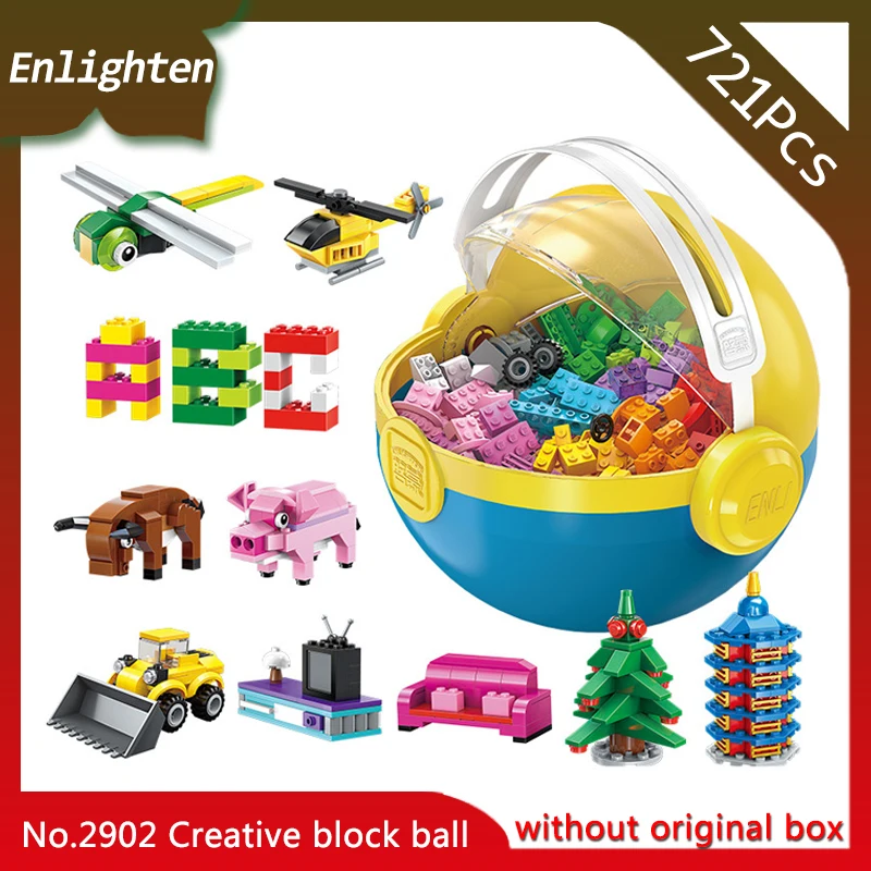 Enlighten 2902 721Pcs Creative DIY Assembling building block balls Model Kids Toys Gift For Children Compatible Legoings
Enlighten 2902 721Pcs Creative DIY Assembling building block balls Model Kids Toys Gift For Children Compatible Legoings