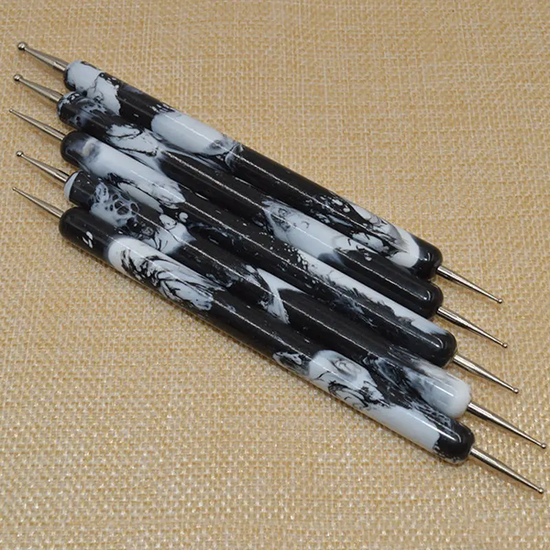 Professional 5 PCS Black Nail Art Dotting Pens 2-Ways Nail Design Set Nail Art Drawing Tools Useful DIY Nail Dotting Pens
Professional 5 PCS Black Nail Art Dotting Pens 2-Ways Nail Design Set Nail Art Drawing Tools Useful DIY Nail Dotting Pens