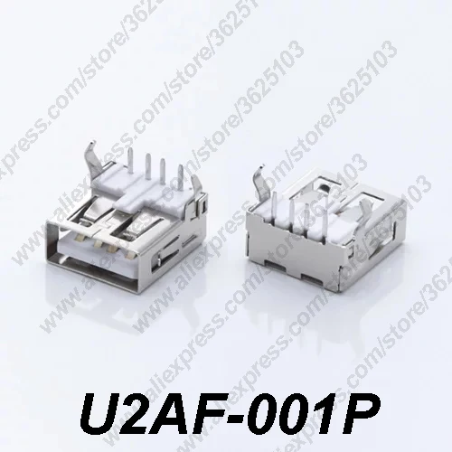 10PCS U2AF-001P/U2AF-001 USB 2.0 Connector Bent Feent 90degree Tail Charging Socket USB 2.0 Female Jack Data Transmission
10PCS U2AF-001P/U2AF-001 USB 2.0 Connector Bent Feent 90degree Tail Charging Socket USB 2.0 Female Jack Data Transmission