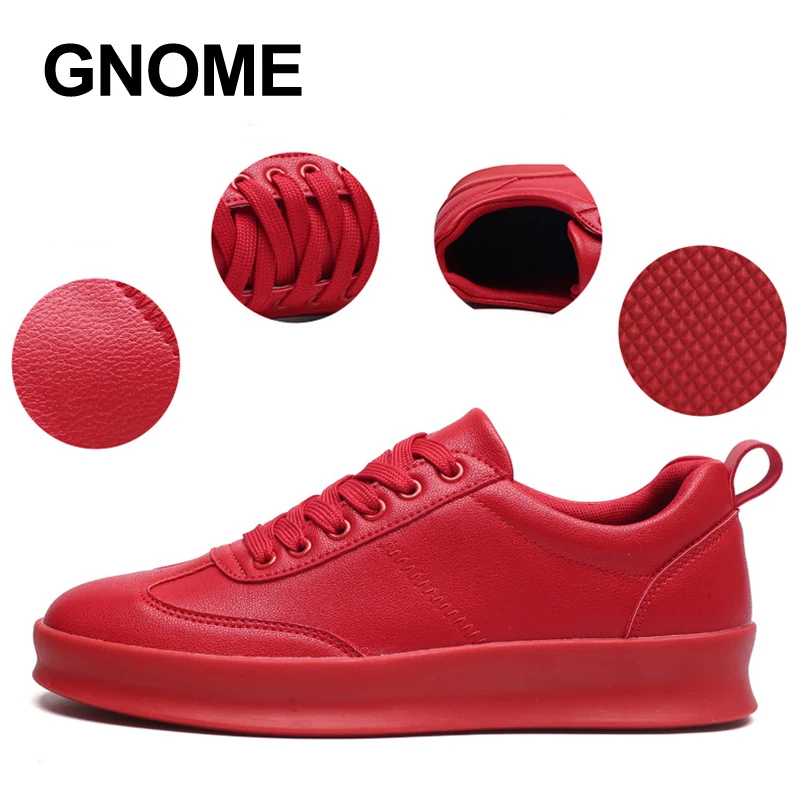 GNOME Black White Red Designer Casual Shoes Men Anti-Slip Simple Men Shoes PU Mans Footwear Breathable Tenis Sneakers Men
GNOME Black White Red Designer Casual Shoes Men Anti-Slip Simple Men Shoes PU Mans Footwear Breathable Tenis Sneakers Men