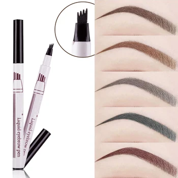 1Pcs Women Makeup Sketch Liquid Eyebrow Pencil Waterproof Brown Eye Brow Tattoo Dye Tint Pen Liner Long Lasting Eyebrow