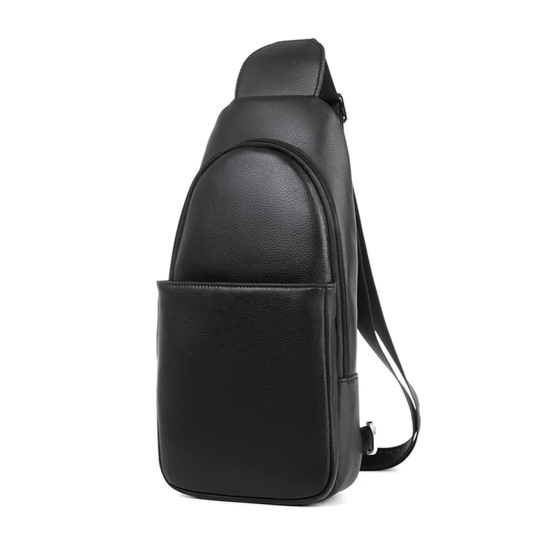 ALL OF U Men's Leather Hiking Sling Chest Bag